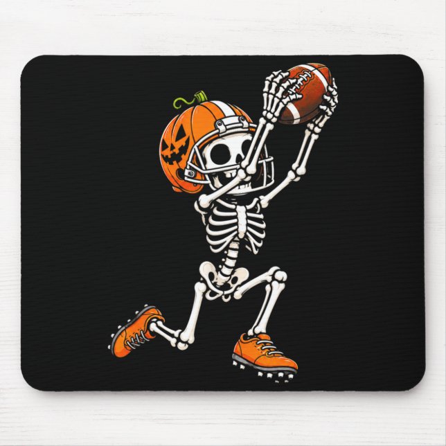 Fotbollsskelett halloween-pumpa  musmatta (Framsidan)
