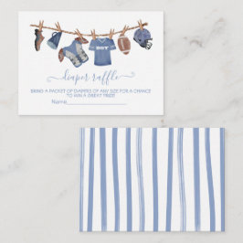 Fotbollsskena Baby Showe Diaper Raffle Card Tilläggskort