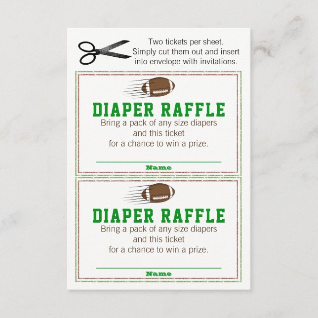 Fotbollsskena Raffle Biljett (Framsida)