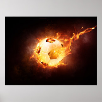 Fotbollsskena vid brand poster