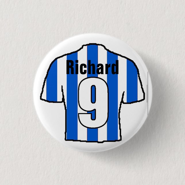 Fotbollsskiddesign. Fotboll Fläkt Button Badge Knapp (Framsida)
