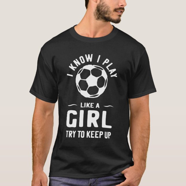 Fotbollsskirt - Girls fotbollsgåva - spelar som en T Shirt (Framsida)