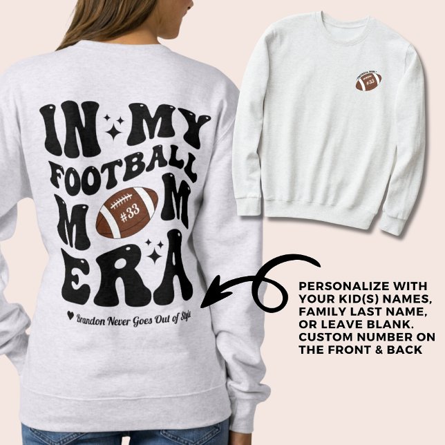 Fotbollsskjorta Mamma i min Mamma era i fotboll T Shirt (Football Mom Sweatshirt In My Football Mom Era)