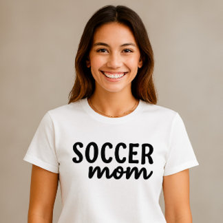 Fotbollsskjortan Mamma - enkel skriptdesign med hj T Shirt
