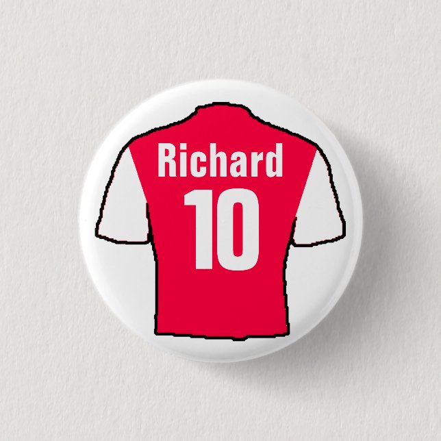 Fotbollsskjortans design för att anpassa sig. knapp (Framsida)