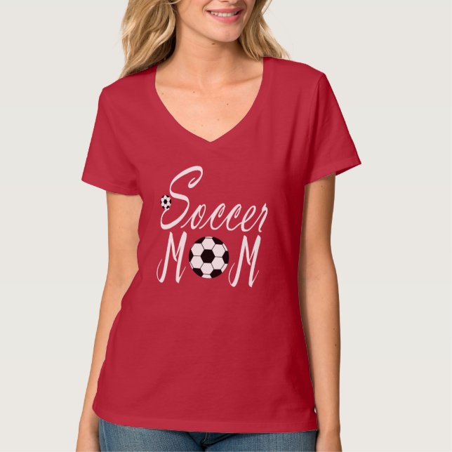Fotbollsskjortor Mamma,Fotboll Mamma, tält, Mamma T Shirt (Framsida)