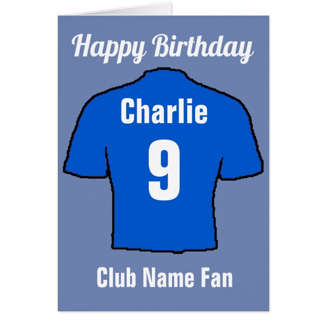 Fotbollsskjut Klubb för att anpassa Hälsningskort (Framsidan)