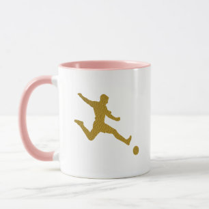 Fotbollsskor Coola Golden Leather-utseende Mugg