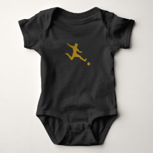 Fotbollsskor Coola Golden Leather-utseende T Shirt