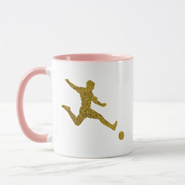 Fotbollsskor | Coola Guld Glitter Titta Mugg (Vänster)
