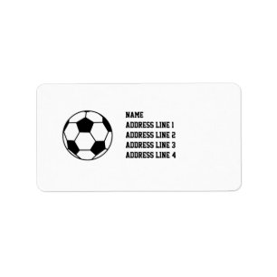 Fotbollsskor eller Returetiketter i Namn bricka Adressetikett