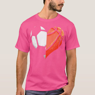Fotbollsskor med fotboll Boll Valentineser D T Shirt