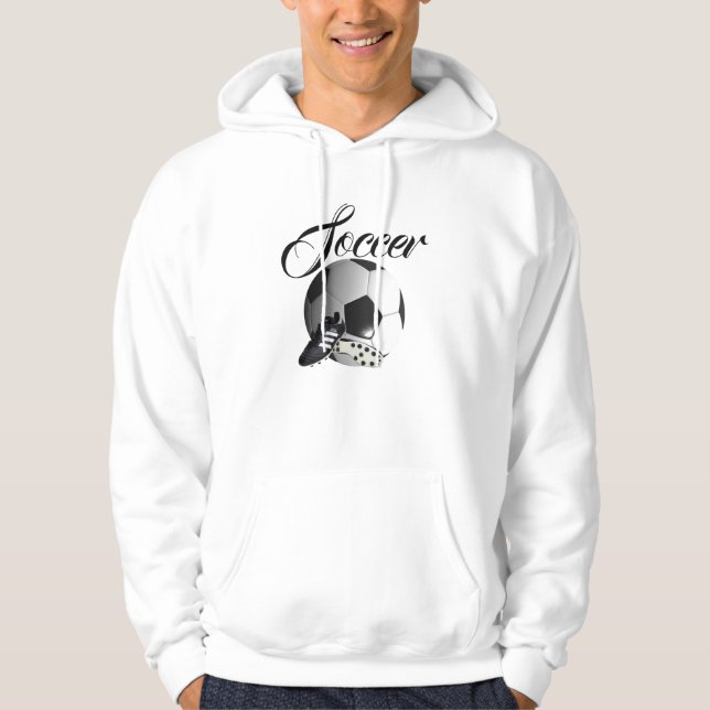 Fotbollsskor och -Logotyp. Hoodie (Framsida)