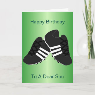Fotbollsskor Personligen Son Birthday Kort