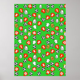 Fotbollsskur Poster med rödskjortor