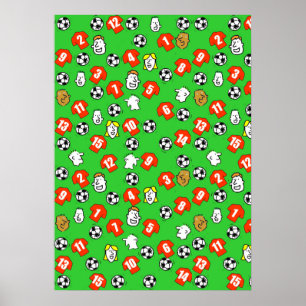 Fotbollsskur Poster med rödskjortor