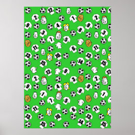 Fotbollsskur Poster med vita skjortor