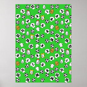 Fotbollsskur Poster med vita skjortor