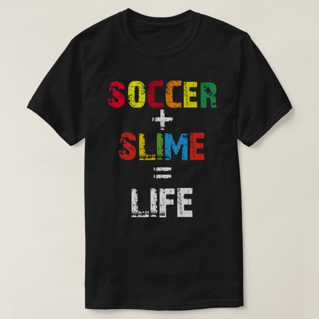 Fotbollssljus, flickor slime, fotbollsspelare t shirt (Design framsida)