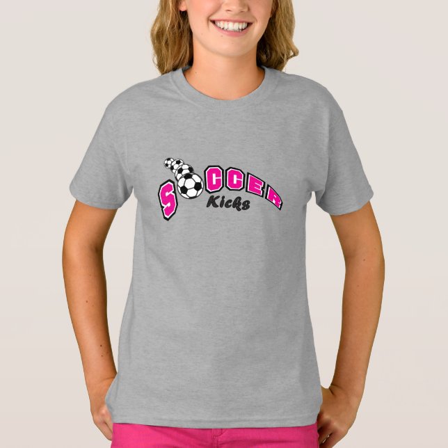 Fotbollssparkar - hetrosa t shirt (Framsida)