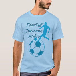 Fotbollsspel blått t shirt
