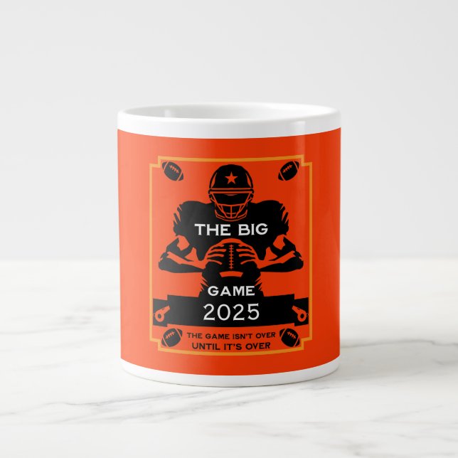 Fotbollsspel Fläkt TV Watch Party Jumbo Mugg (Framsidan)