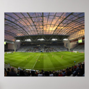 Fotbollsspel, Forsyth Barr Stadium, Dunedin Poster