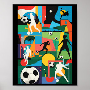 Fotbollsspel Lag Tränare Fans Frispark Spelare Str Poster