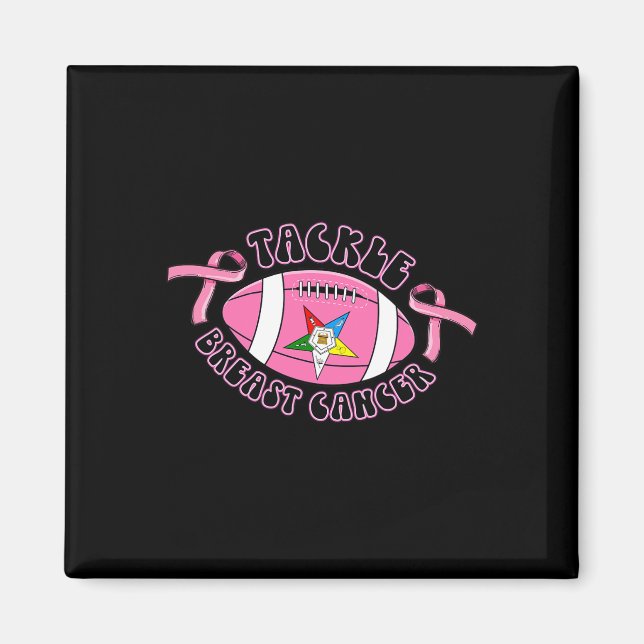 Fotbollsspel med Östra Star Breast Cancer Awar Magnet (Framsidan)