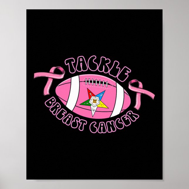 Fotbollsspel med Östra Star Breast Cancer Awar Poster (Framsidan)