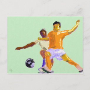 Fotbollsspel Vykort