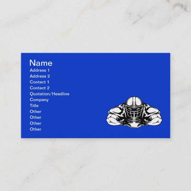 Fotbollsspelare100 FOOTBALL PLAYER TUFF SPORTS SU Visitkort (Framsida)