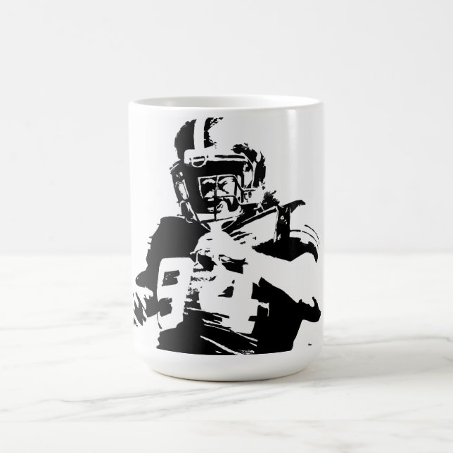 Fotbollsspelare 15oz kaffemugg (Center)