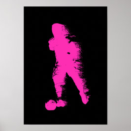 Fotbollsspelare - Abstrakt Akvarellkonst Poster