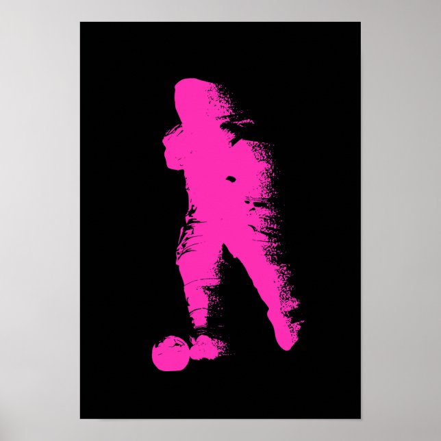 Fotbollsspelare - Abstrakt Akvarellkonst Poster (Framsidan)