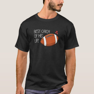 Fotbollsspelare Alla hjärtans dag-spel Bästa fångs T Shirt