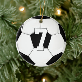 Fotbollsspelare Anpassningsbar Jersey Number Sport Julgransprydnad Keramik