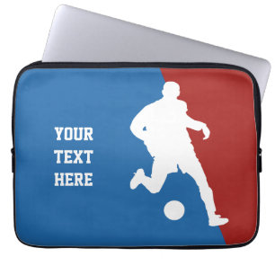 Fotbollsspelare anpassningsbar laptop sleeve