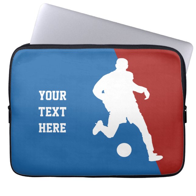 Fotbollsspelare anpassningsbar laptop sleeve (Framsidan)