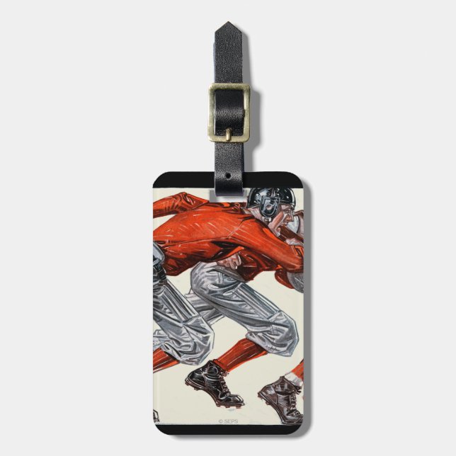 Fotbollsspelare Bagagebricka (Vertikal Framsida)
