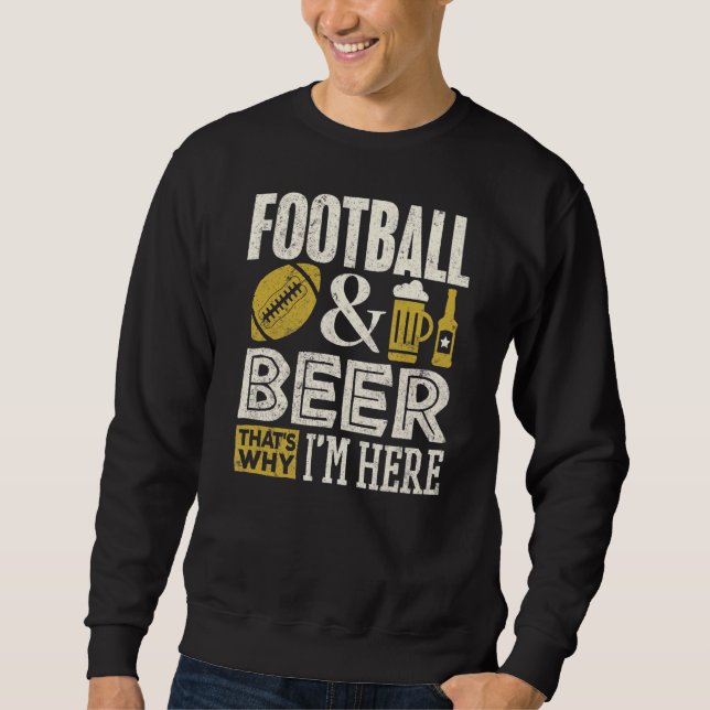 Fotbollsspelare Beer Varför jag är här Manar Lång Ärmad Tröja (Framsida)