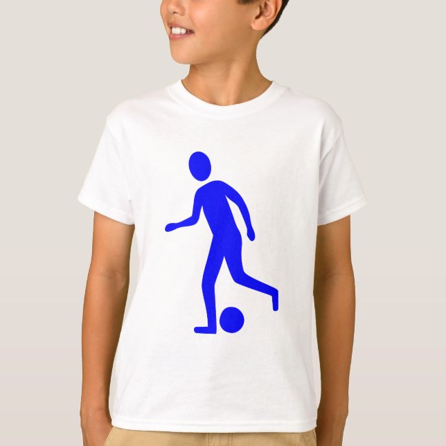 Fotbollsspelare - blå tee shirt (Framsida)