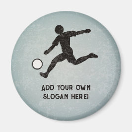 Fotbollsspelare - egen logotyp för älskare magnet