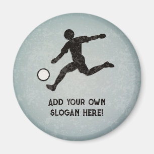 Fotbollsspelare - egen logotyp för älskare magnet