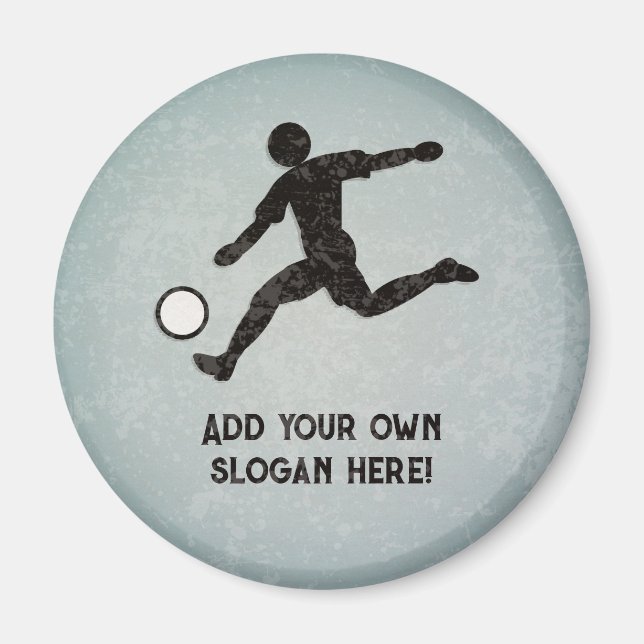 Fotbollsspelare - egen logotyp för älskare magnet (Framsidan)