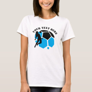 Fotbollsspelare Flicka, Födelsedagspresent, Lag T Shirt