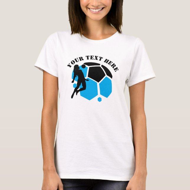 Fotbollsspelare Flicka, Födelsedagspresent, Lag    T Shirt (Framsida)