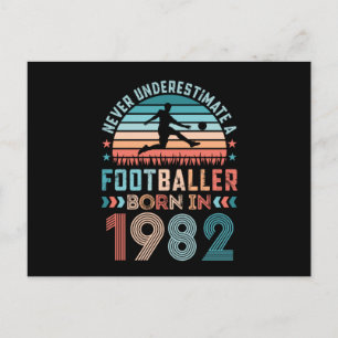 Fotbollsspelare född 1982 Fotboll 40-årspresent Vykort