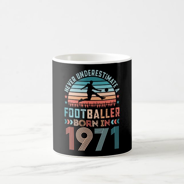 Fotbollsspelare födda 1971 Fotboll 50:e födelsedag Kaffemugg (Center)