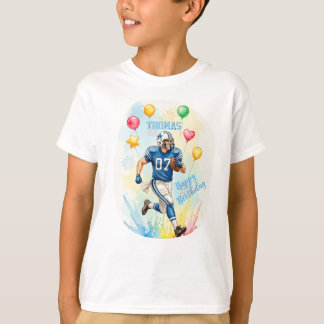 Fotbollsspelare Födelsedags-T-shirt, Ballonger, Fy T Shirt